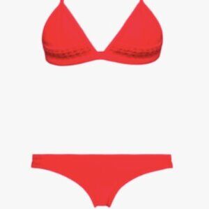 triangl "Gigi" red crochet bikini (size S top and size M bottom)